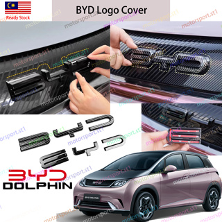 Byd โลโก้โลมา คาร์บอนไฟเบอร์ โลโก้เปียโน สีดํา อุปกรณ์เสริม สําหรับ BYD Dolphin