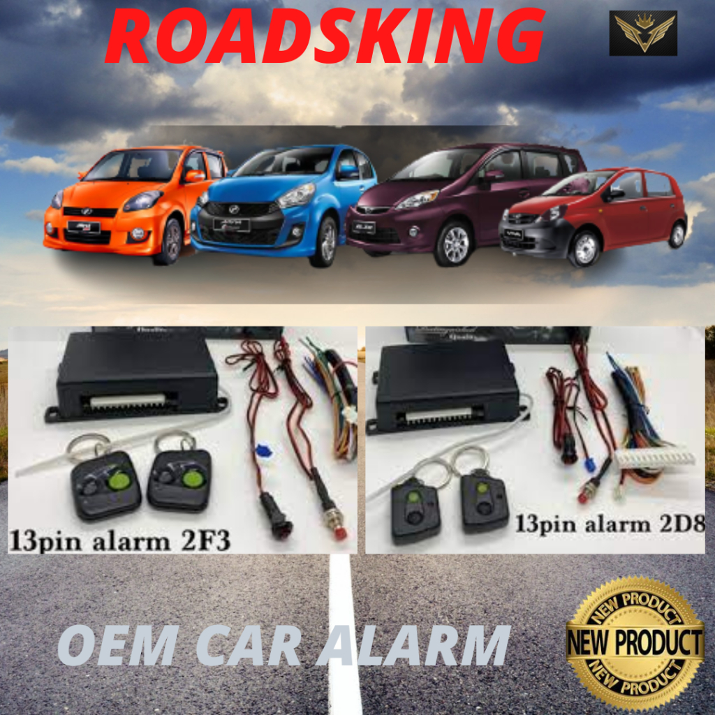 [ WHEELS ] Perodua Viva Alza Myvi Lagi Best Myvi Old Car Alarm Security System 13 PIN 100%