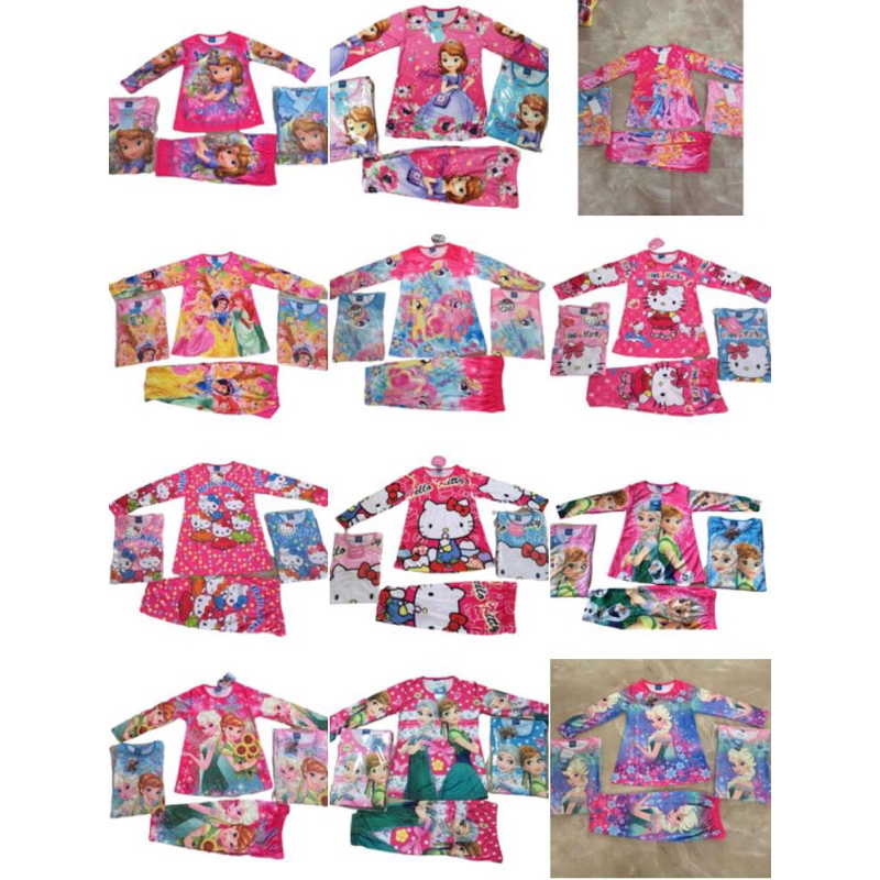 Princess Frozen Anna & Elsa , Sofia , Pony , Hello Kitty Girl Pyjamas Set