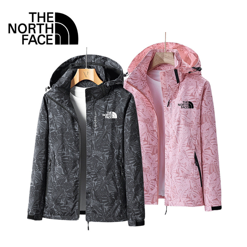 จัดส่งใน 2 วันThe North Face ผู้ชายผู้หญิง Unisex Hooded กีฬาเดินป่า Outdoors เสื้อแจ็คเก็ตกันน้ํา W