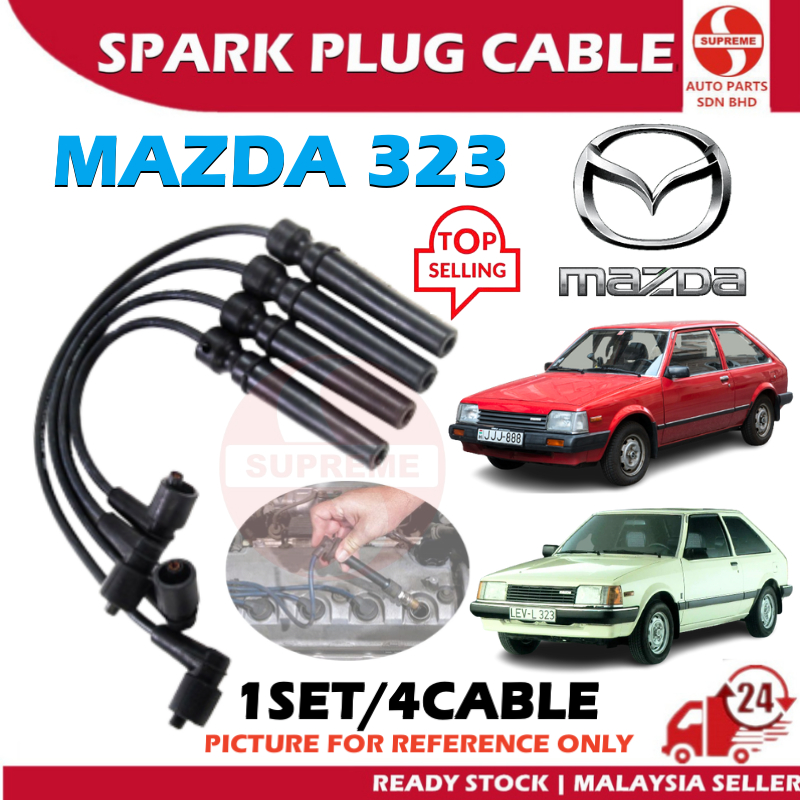 S2U NGK หัวเทียนสาย Mazda 323 Astina 1.6 16V เลเซอร์ 323 Tali Plug Wayar Kereta จุดระเบิดลวดตะกั่ว