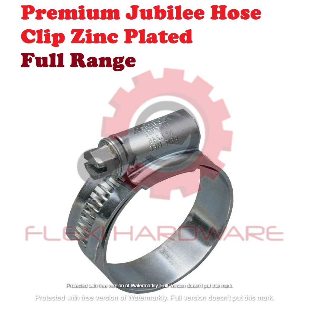 Premium Jubilee Hose Clip Zinc Plated Full Size