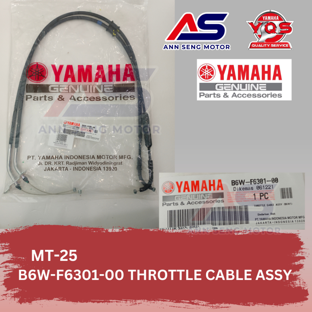 YAMAHA MT-25 สาย THROTTLE ASSY (B6W-F6301-00)