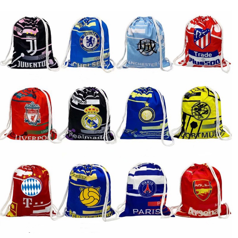 LIVERPOOL MANCHESTER UNITED CITY BARCELONA REAL MADRID ARSEAL AL NASSR CR7 FOOTBALL STRING SHOES BAG