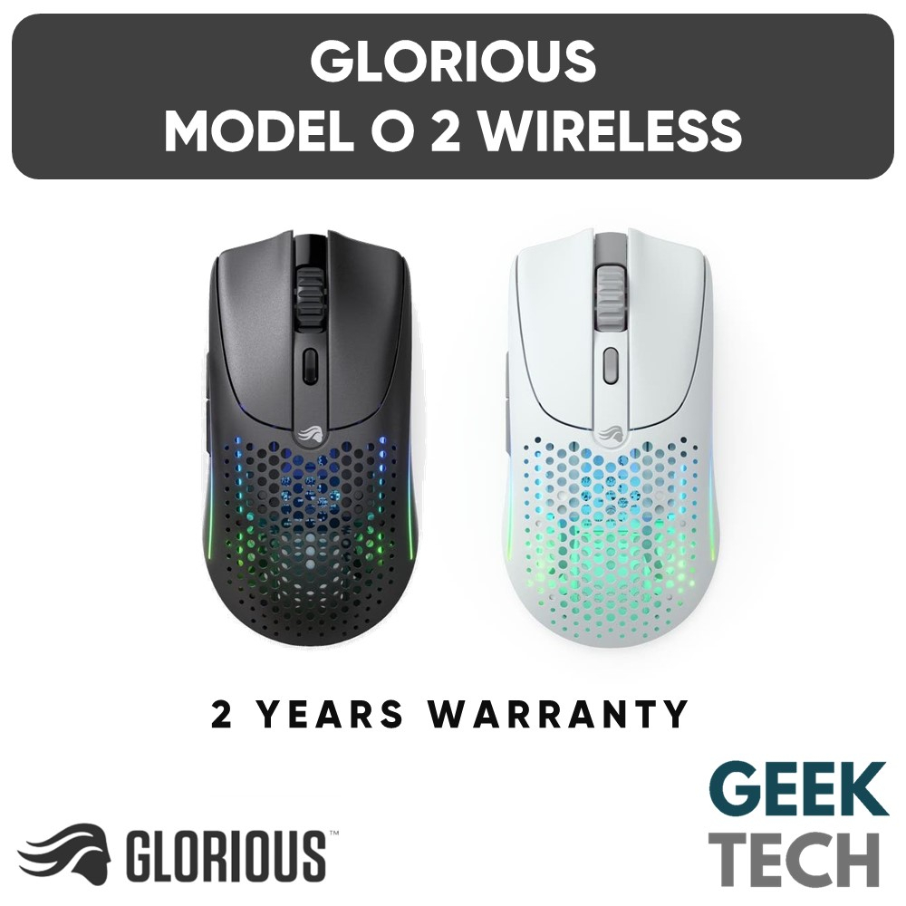 GLORIOUS รุ่น O 2 เมาส์สําหรับเล่นเกมไร้สาย - Ultralight 68g/26000 DPI BAMF 2.0 Sensor/2.4GHz หรือ B