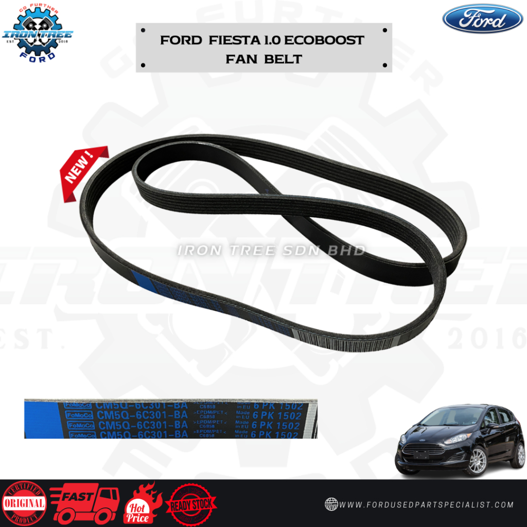 สายพานพัดลม Fiesta Ecoboost 1.0 >CM5Q-6C301-BA