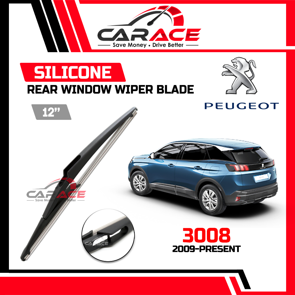 PEUGEOT 3008 12 "ใบปัดน้ําฝนซิลิโคนหน้าต่างด้านหลัง Wiper Belakang PEUGEOT 3008 ที่ปัดน้ําฝนด้านหลัง