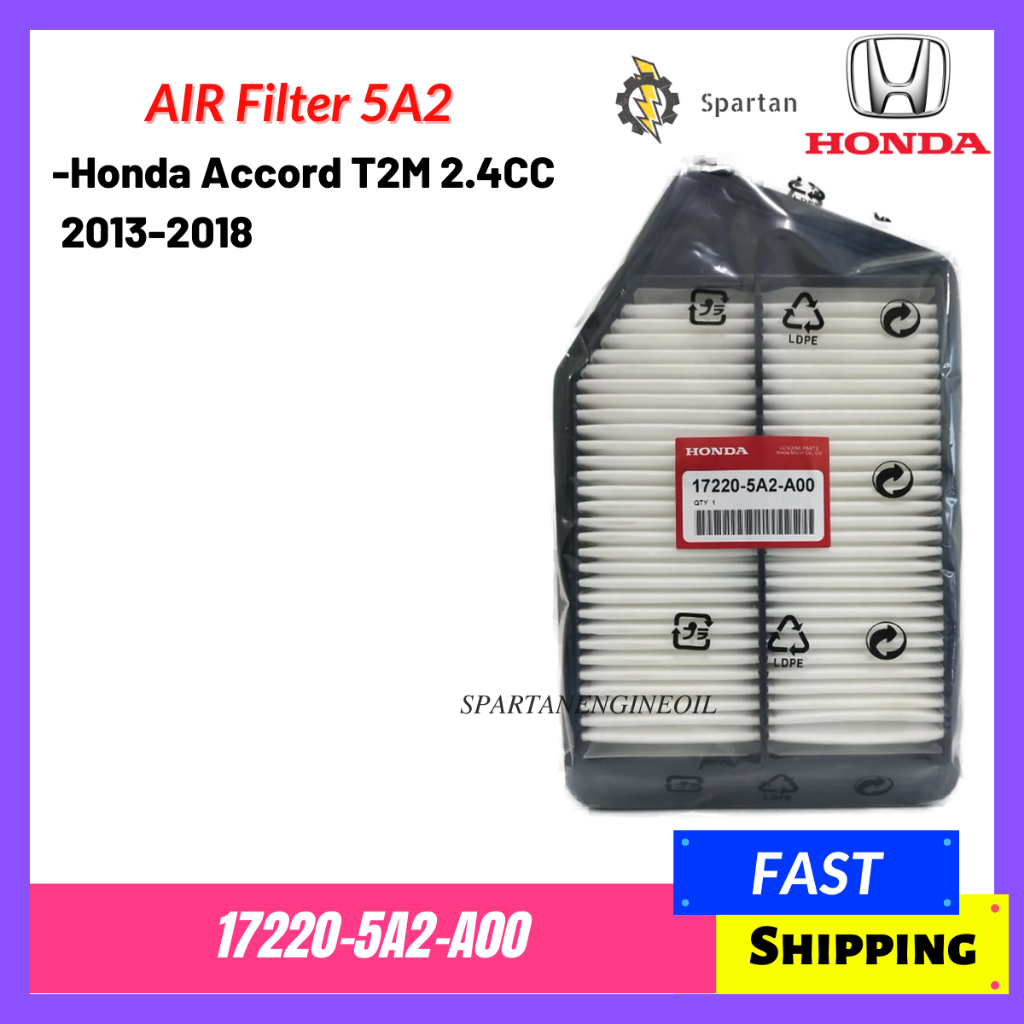 ไส้กรองอากาศเครื่องยนต์ HONDA 17220-5A2-A00 Honda Accord T2A/T2M 2.4CC 2013-2018