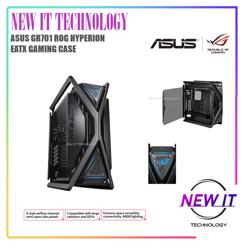 Asus ROG Hyperion GR701 | E-ATX Ultimate Tempered Glass Gaming AURA Sync PC Desktop Casing | ชาร์จเร