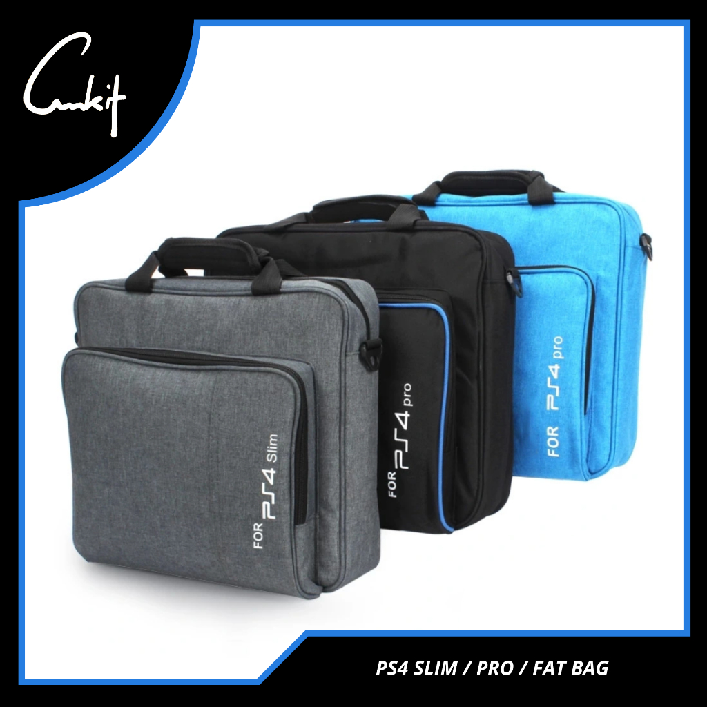PS4 FAT / PS4 SLIM / PS4 PRO Carry Storage Bag ( น้ําเงิน / เทา / ดํา ) PS4 กระเป๋าเป้สะพายหลัง PS4 