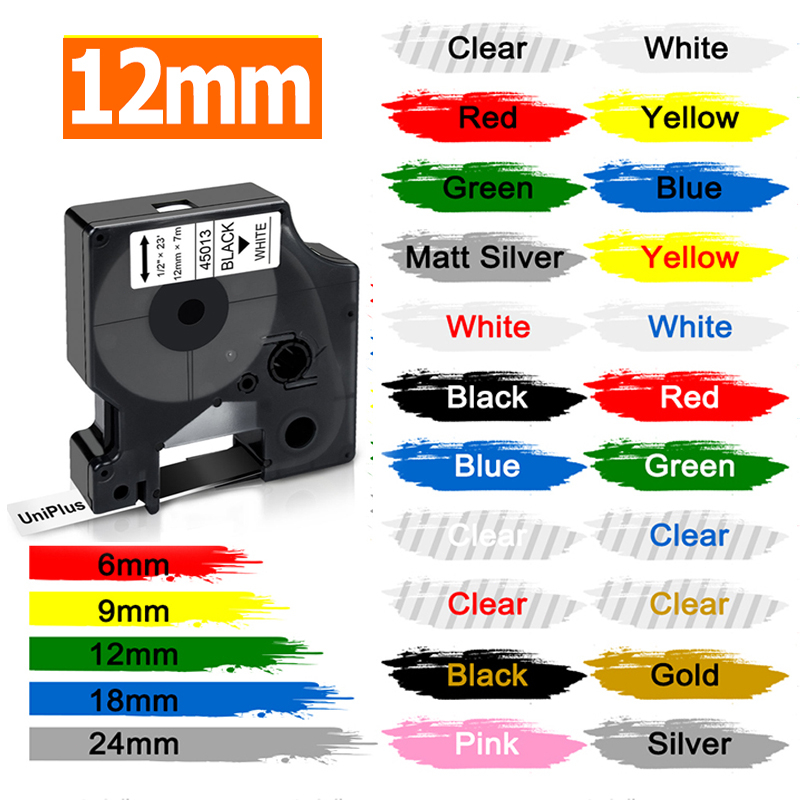 D1 Label Tape Compatible Dymo 45013 40913 43613 รีฟิล, Labeling Tape สําหรับ Dymo 160, 210D, 260P, 2