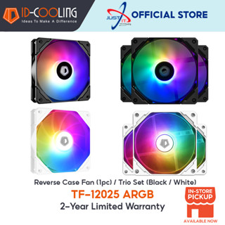 Id-cooling TF-12025 ARGB REVERSE / TRIO SET พัดลมเคส (สีดํา / หิมะ)