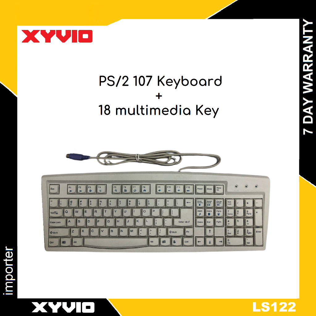 XYVIO LS122 PS/2 107 Keyboard + 18 multimedia Key