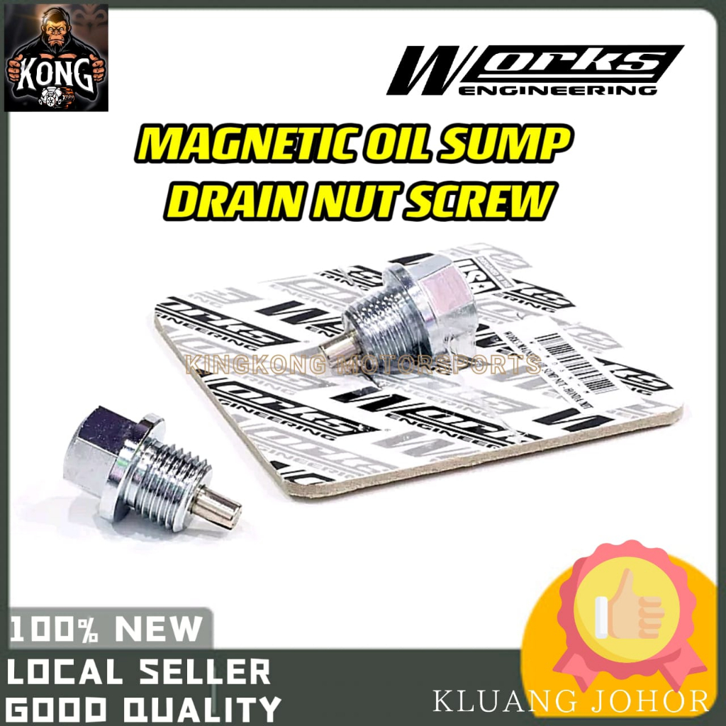 HILUX WORKS ENGINEERING น้ํามันแม่เหล็ก SUMP DRAIN NUT SCREW M12 X P1.25 NISSAN NAVARA DAIHATSU MYVI