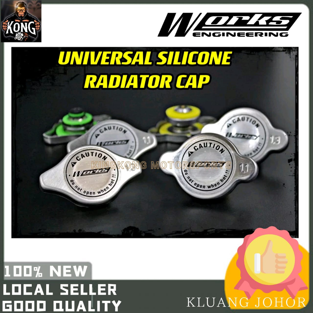 100% WORKS ENGINEERING UNIVERSAL SILICONE SEAL RACING HIGH PRESSURE RADIATOR CAP NISSAN NAVARA TRITO