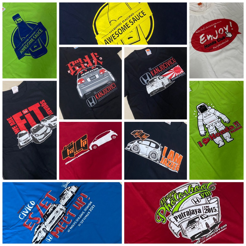 เสื้อยืด STOK LAMA HONDA honda เสื้อยืดคอกลม