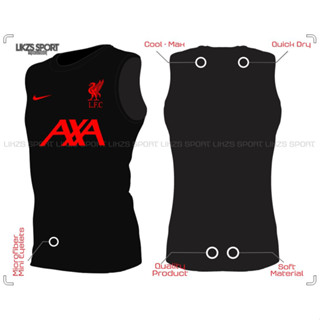 เสื้อกีฬาแขนกุด ผ้าไมโครไฟเบอร์ ให้ความอบอุ่น แบบแห้งเร็ว สําหรับฝึกซ้อมฟุตบอล Liverpool DX3 -AXA 150 GSM