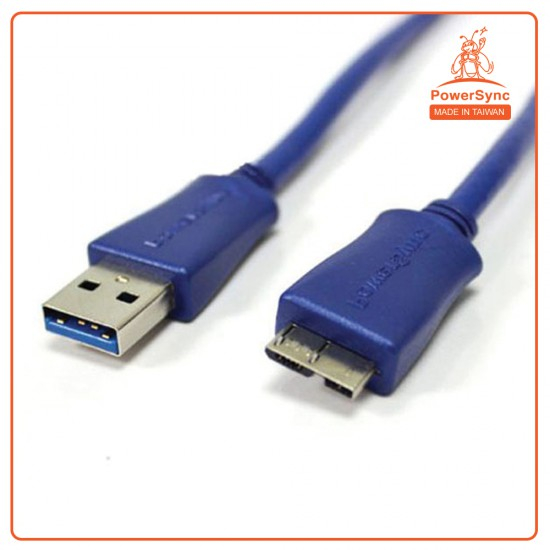 PowerSync USB3.0 A Male to MICRO B USB3.0 cable 15cm/1.8M