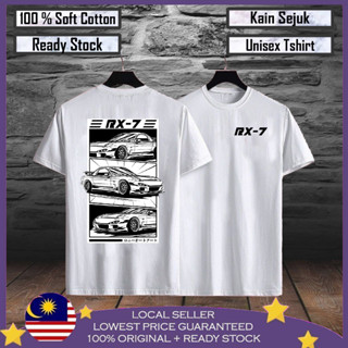 เสื้อยืด ผ้าฝ้าย 100% พิมพ์ลาย Mazda RX-7 Baju Viral Lelaki สําหรับผู้ชาย