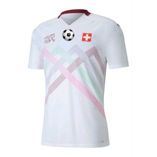 เสื้อกีฬาแขนสั้น ลายทีมชาติสวิตเซอร์แลนด์ ทีมเยือน 2020/21
