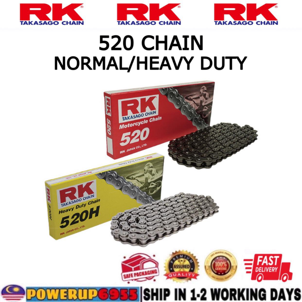 RK TAKASAGO520 520H 120L HEAVY DUTY CHAIN RANTAI MOTOR RK-M