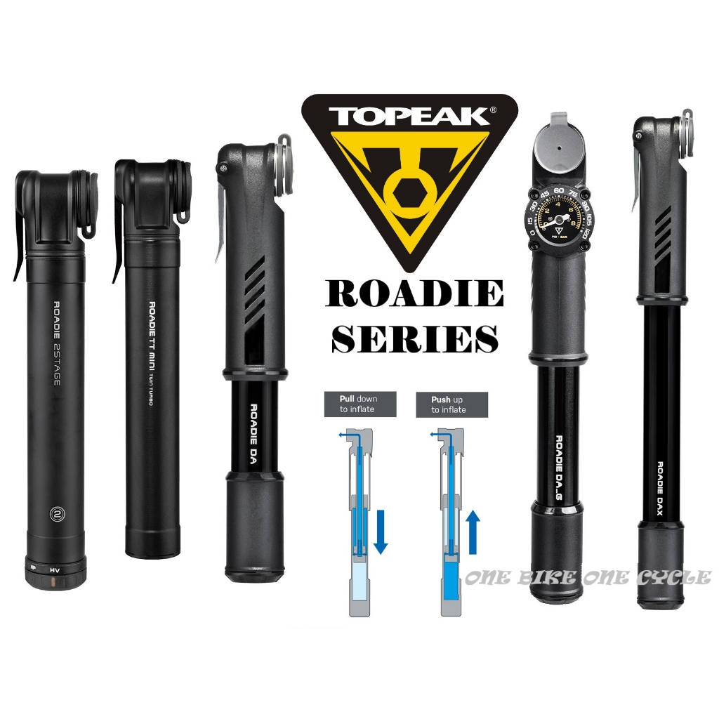 Topeak ROADIE TT Mini/RODIE 2STAGE (160PSI)/ ROADIE DA/ ROADIE DA G/RODIE DAX (120 psi) ปั๊มขนาดเล็ก