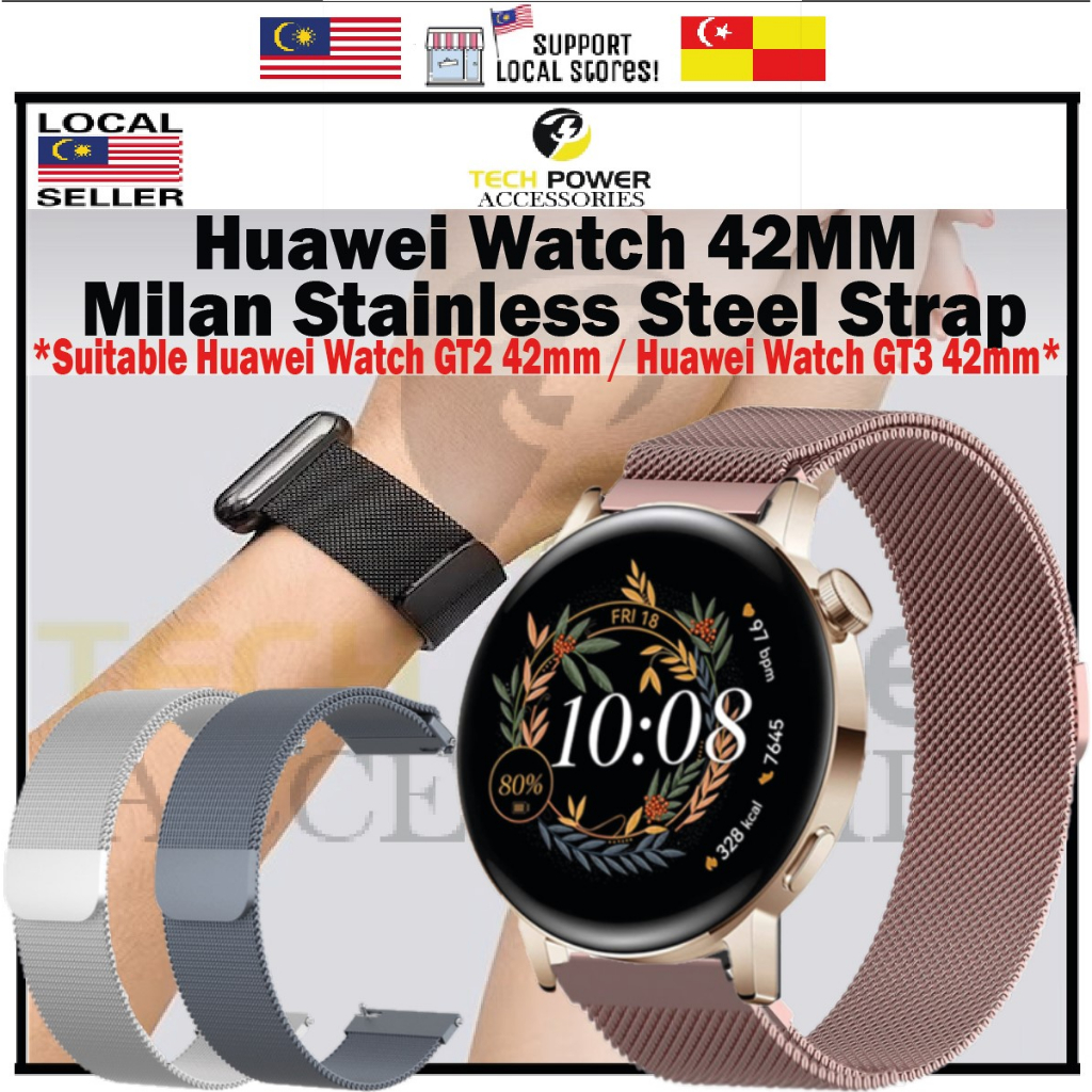 Huawei Watch GT3 42mm / Huawei Watch GT2 42mm Milan Stainless Steel Strap,Tali Jam Keluli 20MM Repla