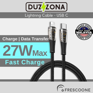 Duzzona สายเคเบิลไฟ A5 PD 20W 480 Mbps USB Type C เป็นสายไนล่อนถัก