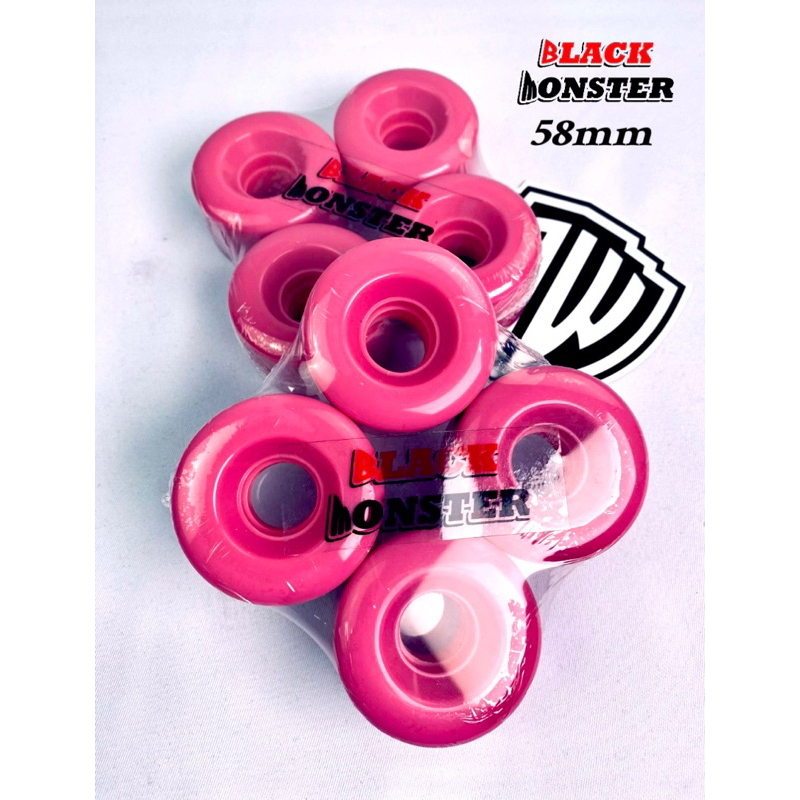 Black Monster Skateboard PU Wheel 58mm x 32mm☀️