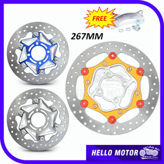 Brembo Y125ZR / LC135 / Y15ZR / Y16ZR แผ่นดิสก์เบรกหน้า พร้อมตัวยึดฟรี 267 มม. Y15 Y16