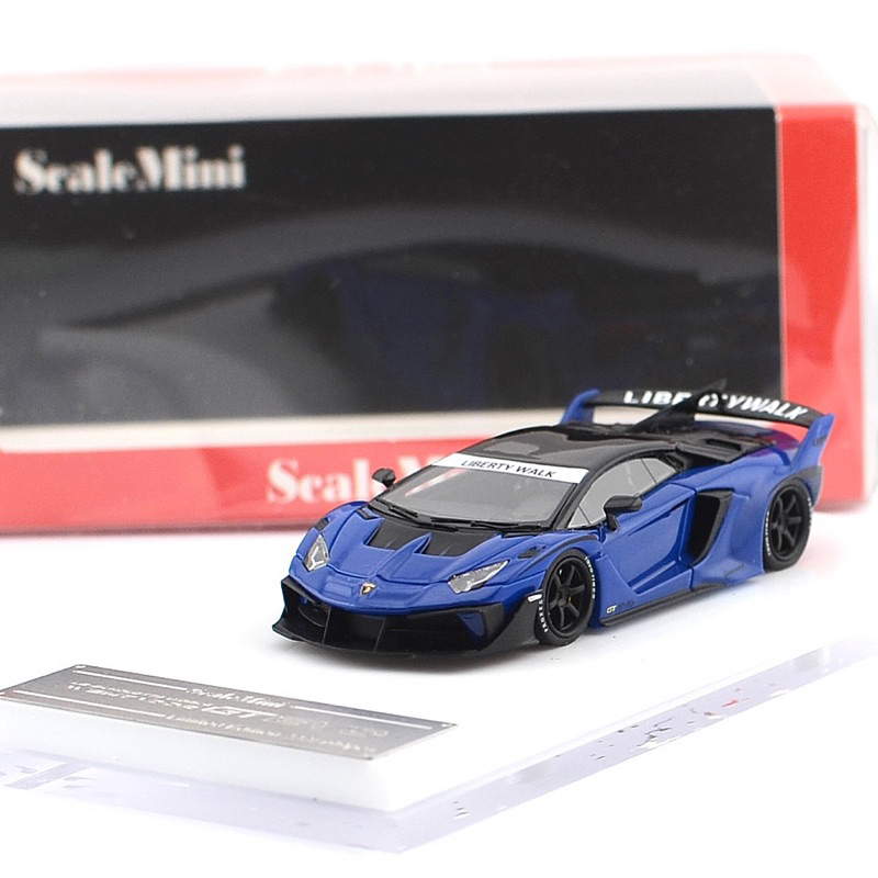 SCALEMINI 1/64 LP700-4 LB-SILHOUETTE WORKS AVENTADOR GT EVO BABY BLUE
