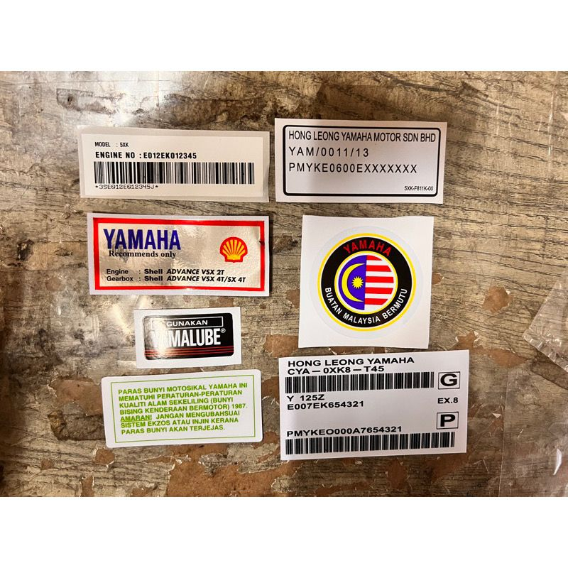 Yamaha Y125Z สติ๊กเกอร์ COMBO SET