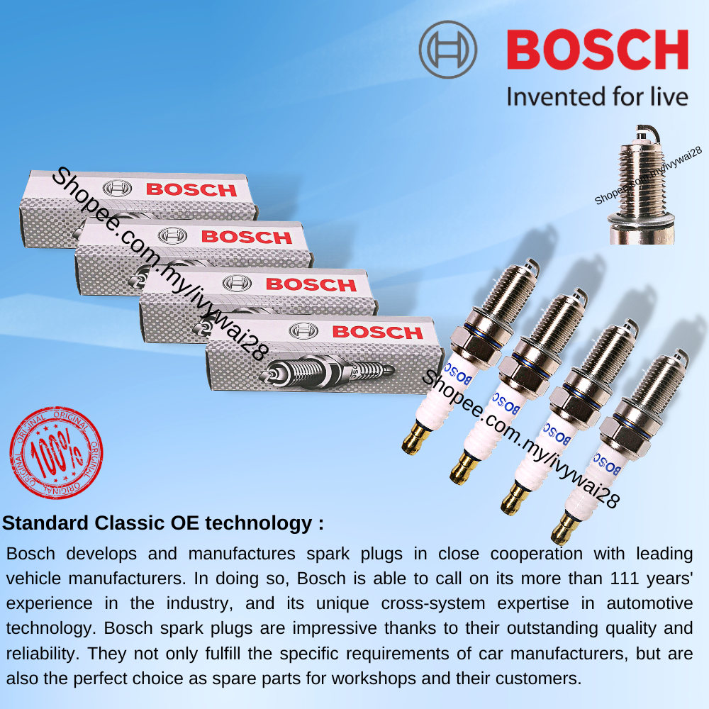 BOSCH หัวเทียน Honda Civic SH4 SR4 EG SO4 EK EJ City SEL TMO SX8 JAZZ SAA