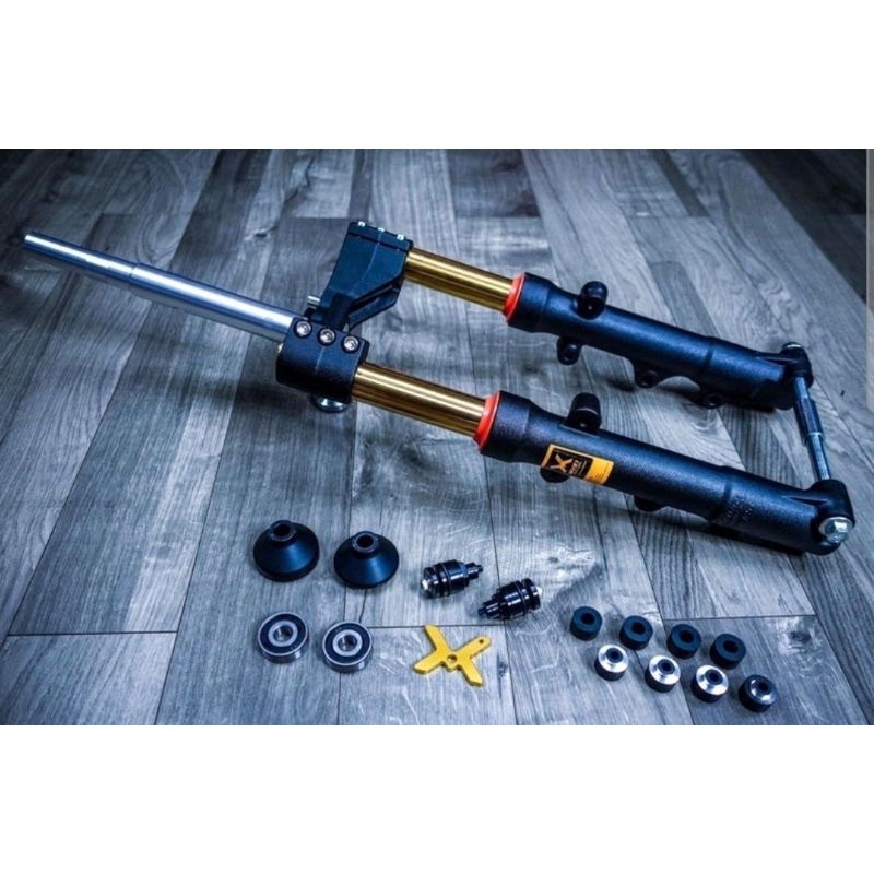Yamaha Y16ZR Y15 Exciter ปลอม USD ส้อมชุด Heavy Duty Y15ZR MVR1 FORK COMPLETE SET Y15 Y16 Batang T Y