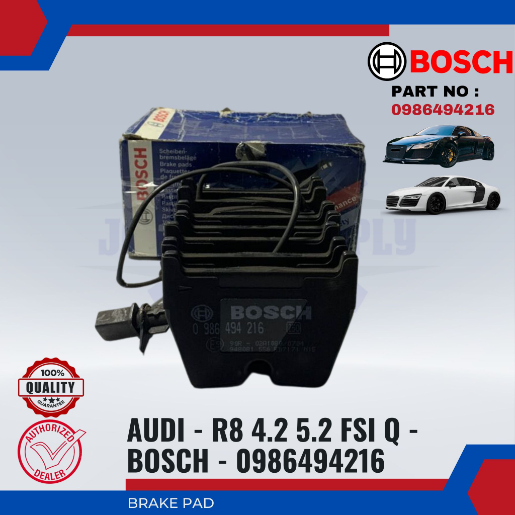 ผ้าเบรกหน้า-AUDI-R8 4.2 5.2 FSI Q-BOSCH-0986494216