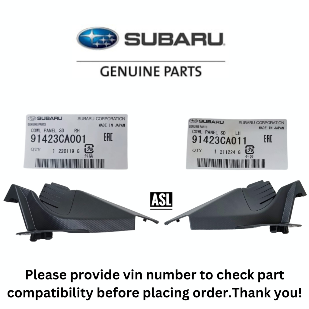 Subaru BRZ Cowl แผงด้านข้าง 9423CA001 94123CA011 91423CA000 91423CA010 Toyota GT86
