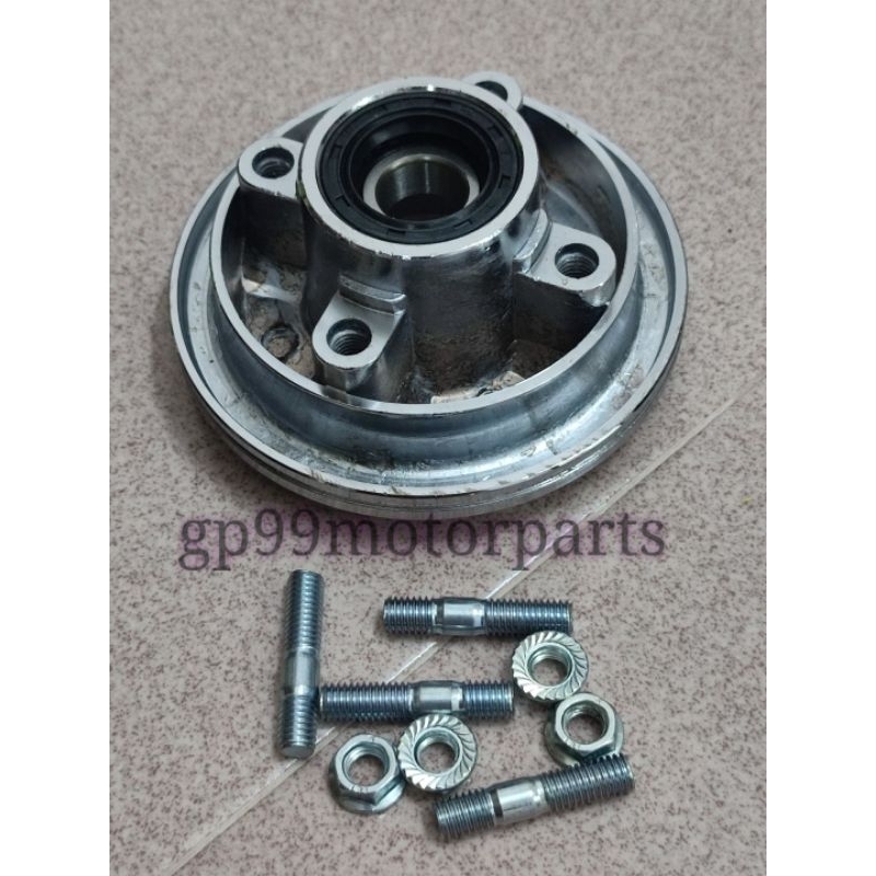 HONDA C70/GBO/EX5 HP REAR SPROCKET HUB CHROME SET ฟรีแบริ่ง+ซีลน้ํามัน