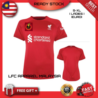 เสื้อกีฬาแขนสั้น ลายทีม Liverpool FC 22 23 Fans Issue Jersey ไซซ์ S M L XL สําหรับผู้หญิง