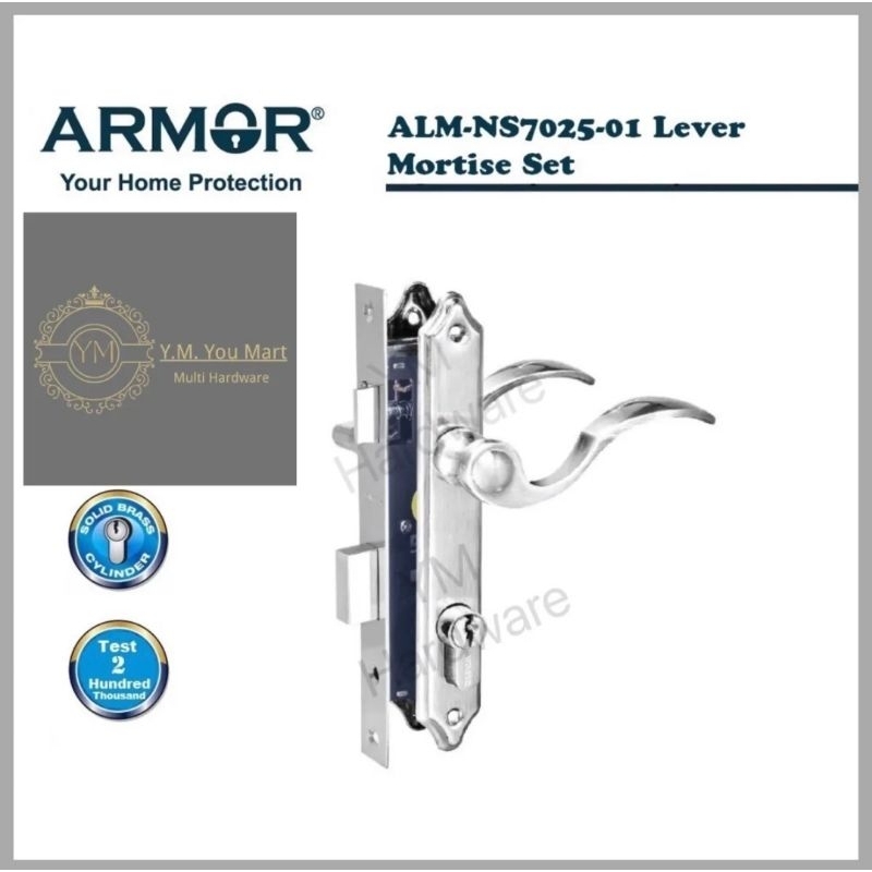 7025 Armor Grille Door Lock ALM-NS7025-01 Lever Mortise Handle Lockset [SN ]