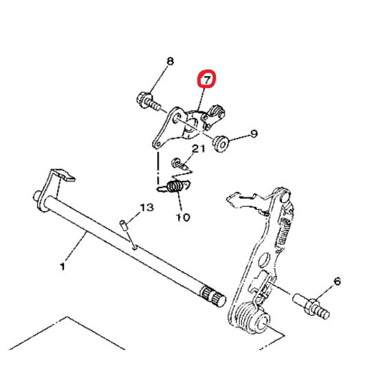 KAKI GEAR SAP ARM GEAR SHAFT BRACKET GEAR SAP LC135 V1 V2 V3 V4 V5 V6 V7 4S