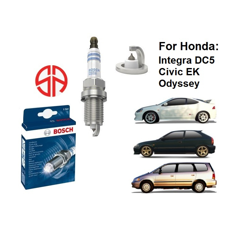 หัวเทียน FR7LII33X 0242236592 Bosch Double Iridium 9807B5515W Honda Integra DC5 Civic EK Honda Odyss