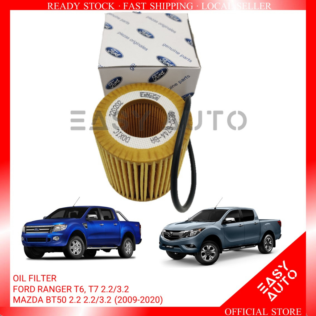 [กรองน้ํามัน] FORD RANGER T6 /T7 2.2 3.2-BB3Q-6744-BA U2YO-14-302 MAZDA BT50 2.2 3.2
