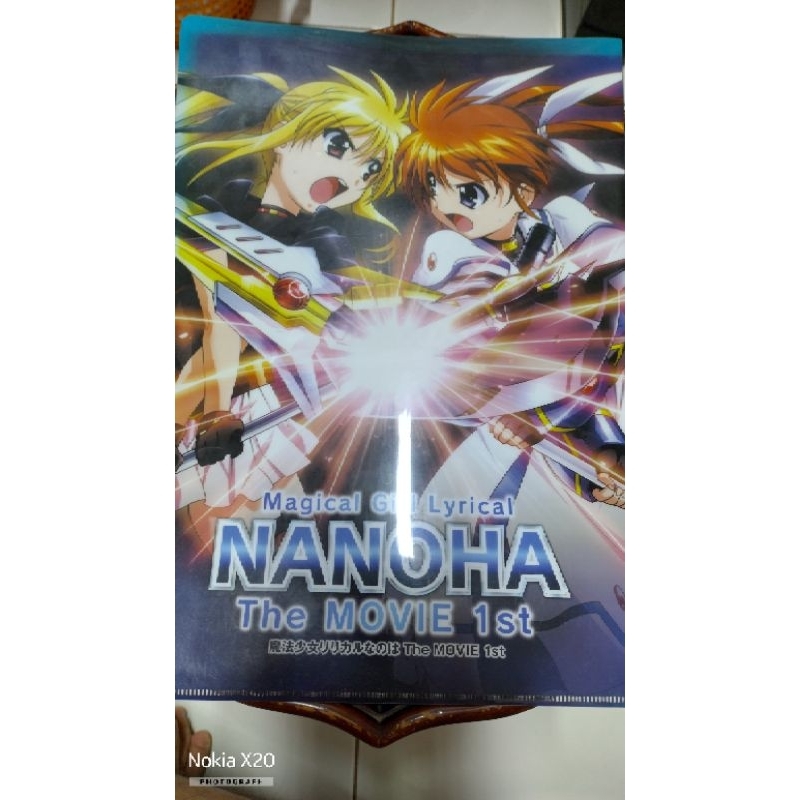 แฟ้มเอกสาร รูปตัว L สีโปร่งใส สําหรับภาพยนตร์ Magic Girl Lyrical Nanoha 1st