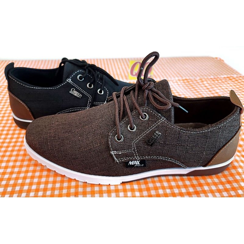 [QQ COMFORT] CASUAL MEN CANVAS LOAFER WITH LACES NON SLIP MEN CASUAL SHOE