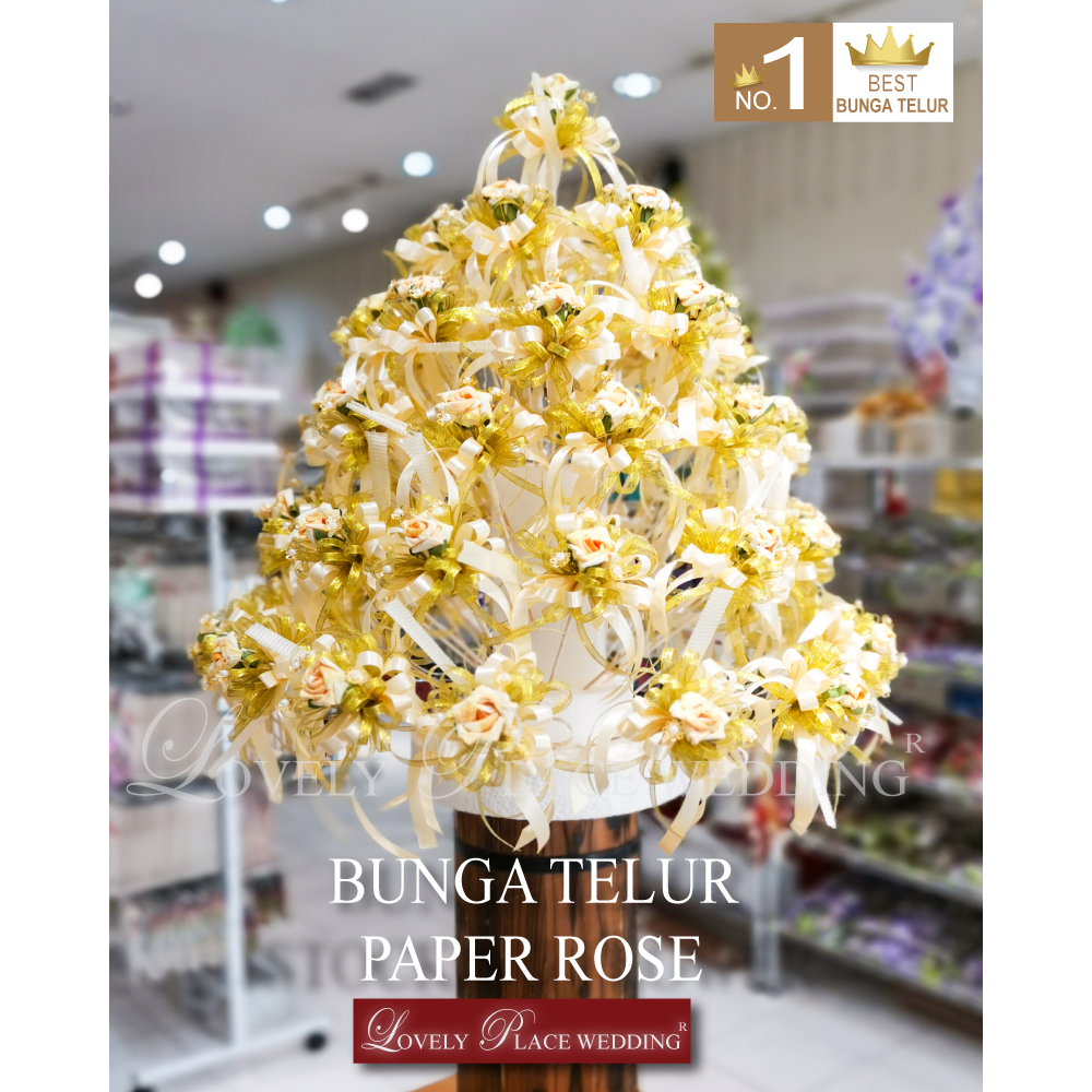 PAPER ROSE EGG FLOWER - 1 แท่ง