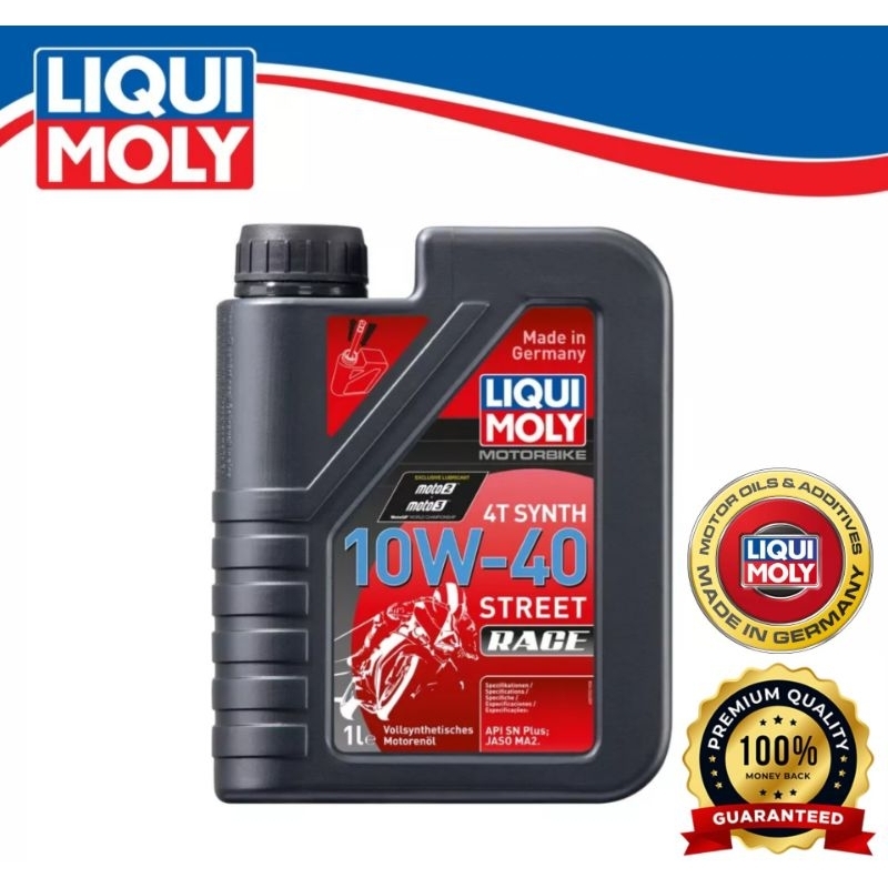 LIQUI MOLY MINYAK HITAM 4T 10W-40 รถแข่งน้ํามันเครื่อง LIQUI MOLY