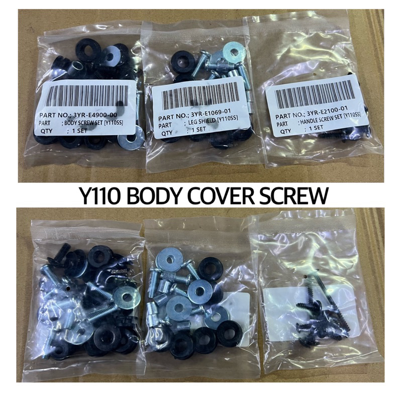 BODY COVER SCREW SET Y110 Y110SS BODY SCREW SET LEG SHIELD HANDLE SCREW SET
