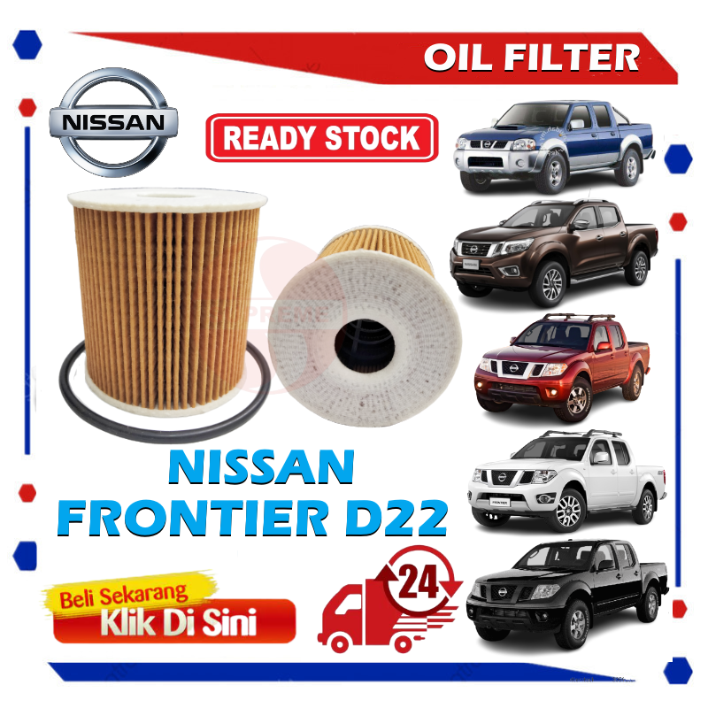 กรองน้ํามัน S2U Nissan Frontier 2.5 D22 O-3157 15208-AD200 Penapis Miyak Hitam Kereta