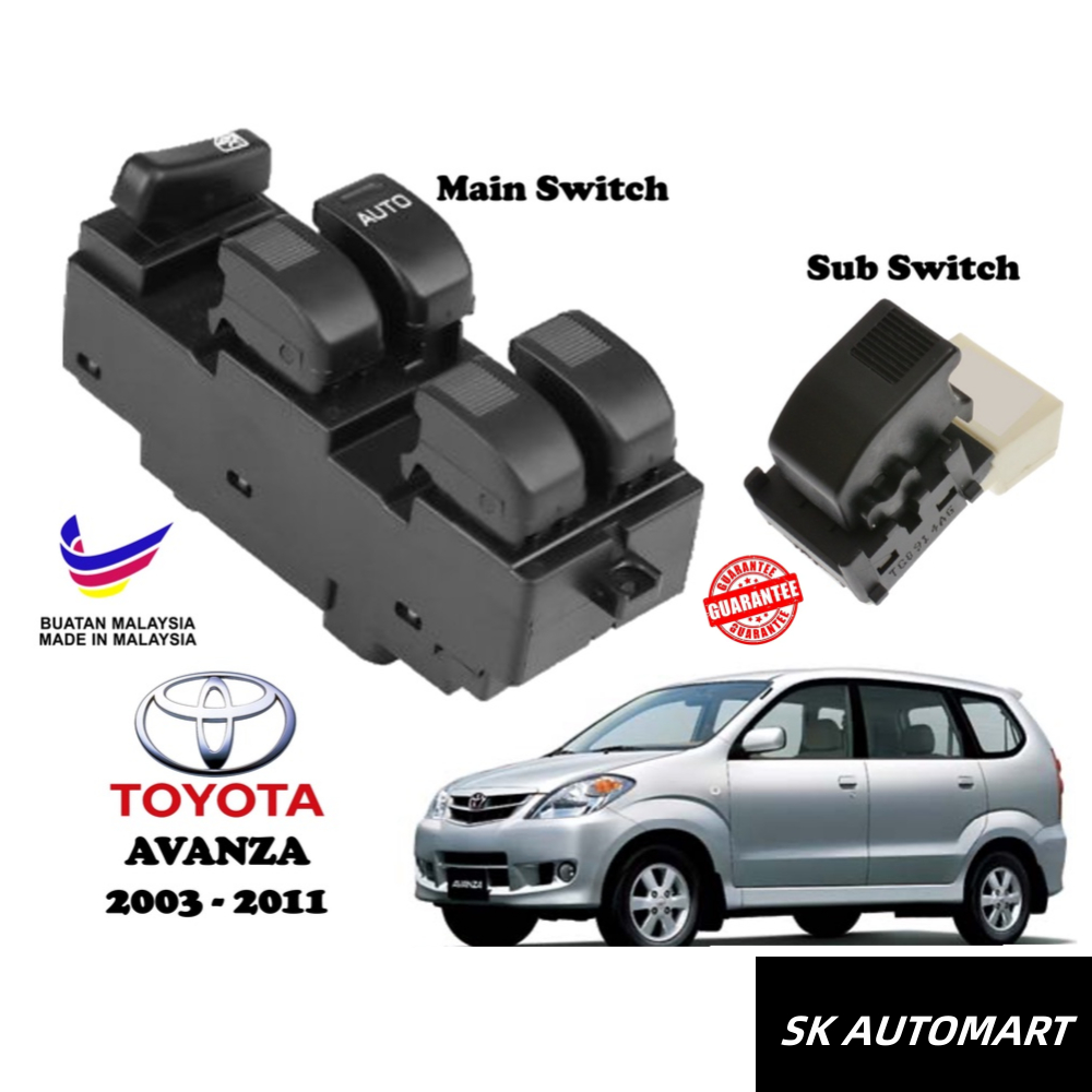 Toyota Avanza Auto Down Window Power สวิตช์หลัก อะไหล่รถยนต์ Suis tingkap