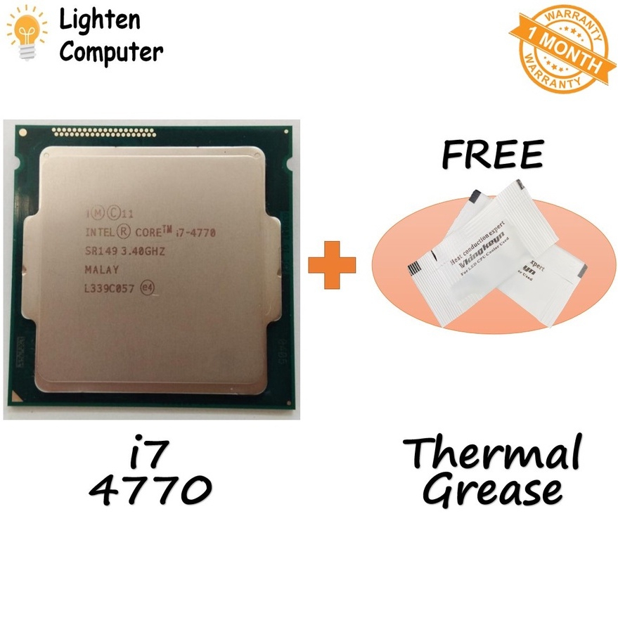 USED โปรเซสเซอร์ Intel Core i7 4770/4770K 3.40GHZ | 4 แกน 8 เกลียว | 84W | LGA1150 | I7-4770